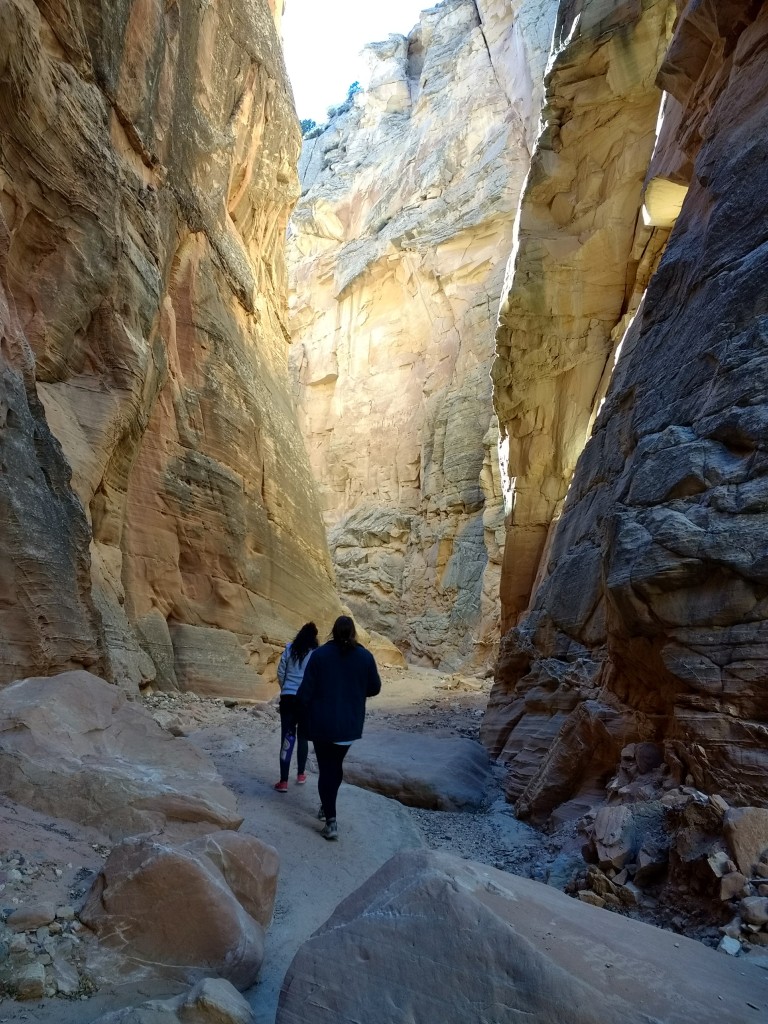 Hiking in The Narrows of Cottonwood Canyon